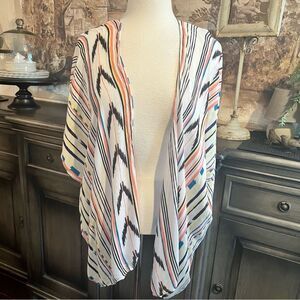 Striped Multicolor Kimono Cardigan one size